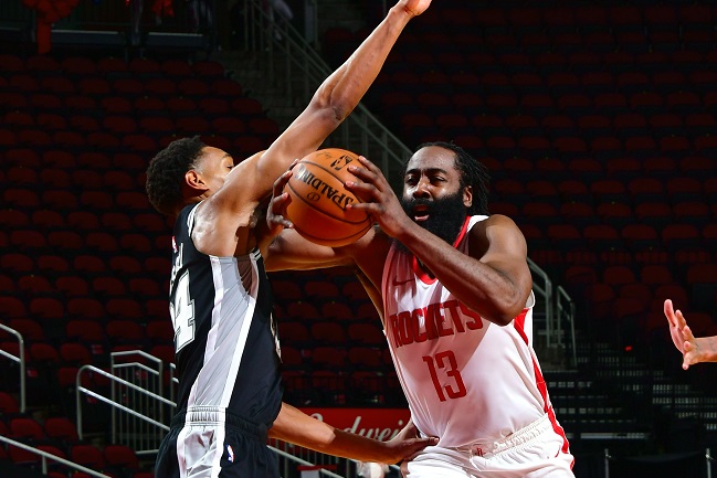 James Harden Rockets Spurs