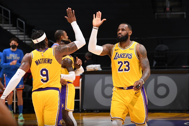 Lakers Thunder seis vitórias