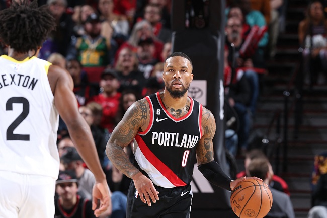 Damian Lillard Blazers Jazz