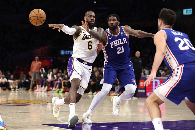 embiid sixers lakers lebron