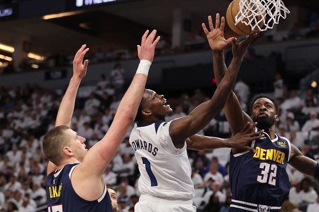 edwards timberwolves nuggets playoffs