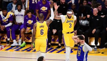 Davis LeBron Lakers Warriors