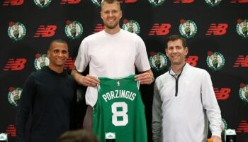 Kristaps Porzingis Celtics Lakers