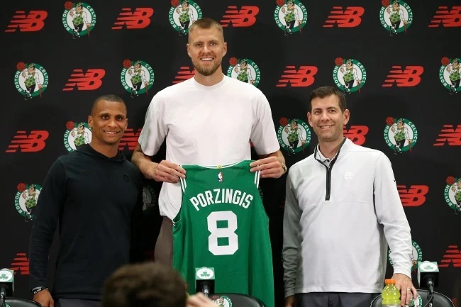 Kristaps Porzingis Celtics Lakers