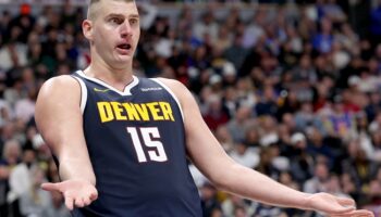 Nikola Jokic Nuggets Warriors