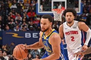 Stephen Curry Warriors Pistons