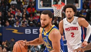 Stephen Curry Warriors Pistons