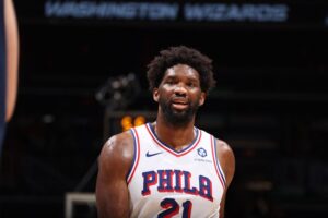 Joel Embiid 76ers Wizards