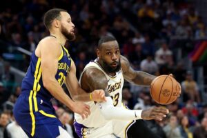 lebron james lakers warriors