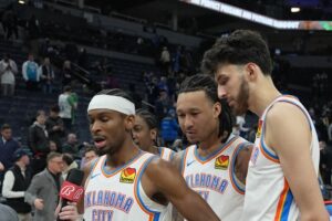 thunder timberwolves primeiro oeste