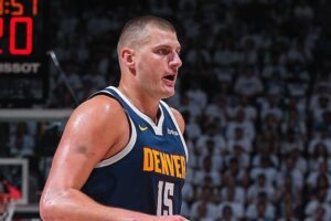 Jokic Edwards Nuggets Timberwolves