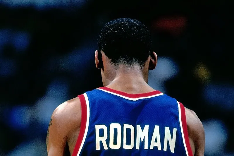 Dennis Rodman camisa Pistons