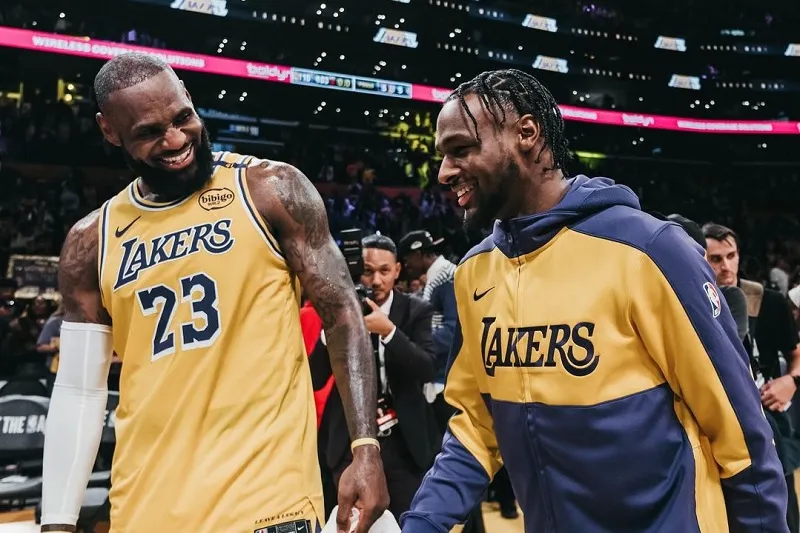 lakers lebron bronny james