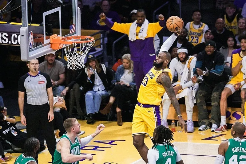 Davis LeBron Lakers Celtics