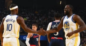 Warriors Clippers jogadores defesa