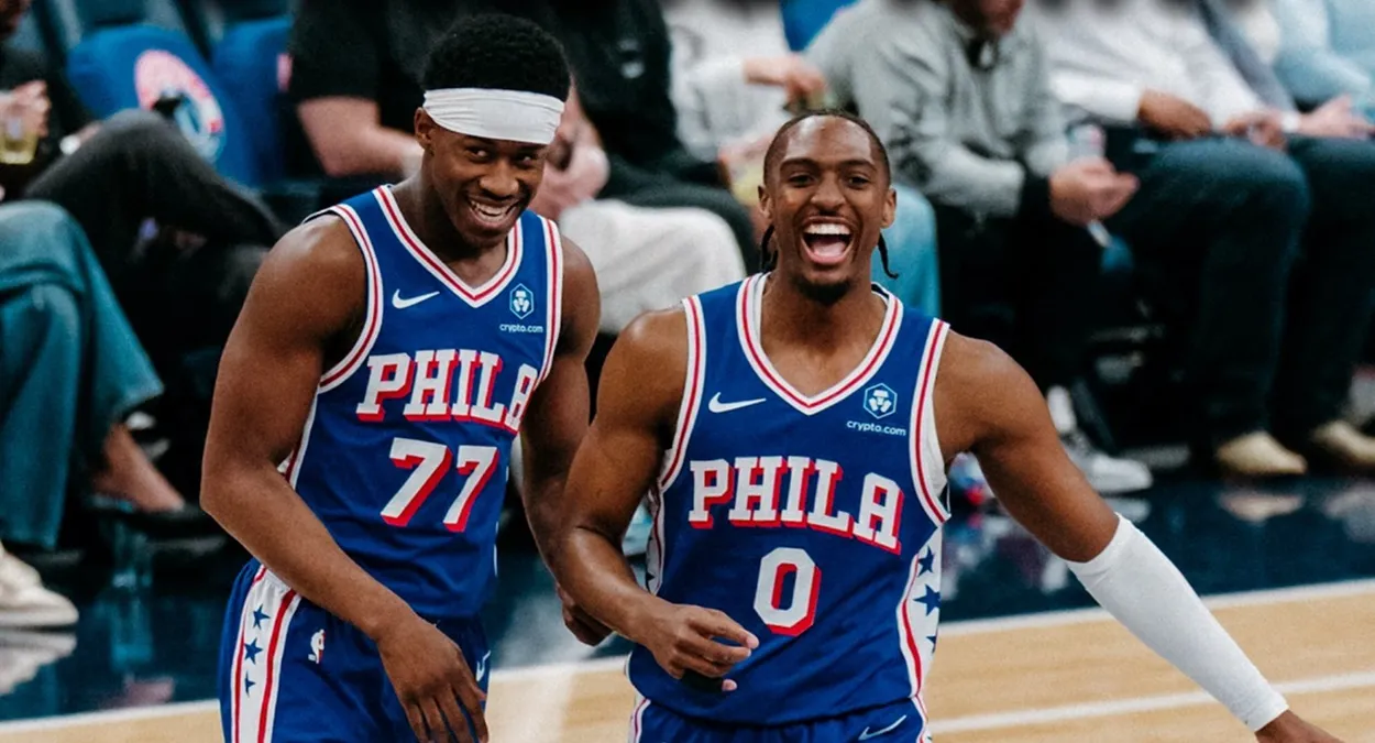 NBA 76ers Magic play