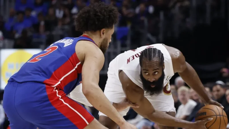 James Harden Cavaliers Pistons