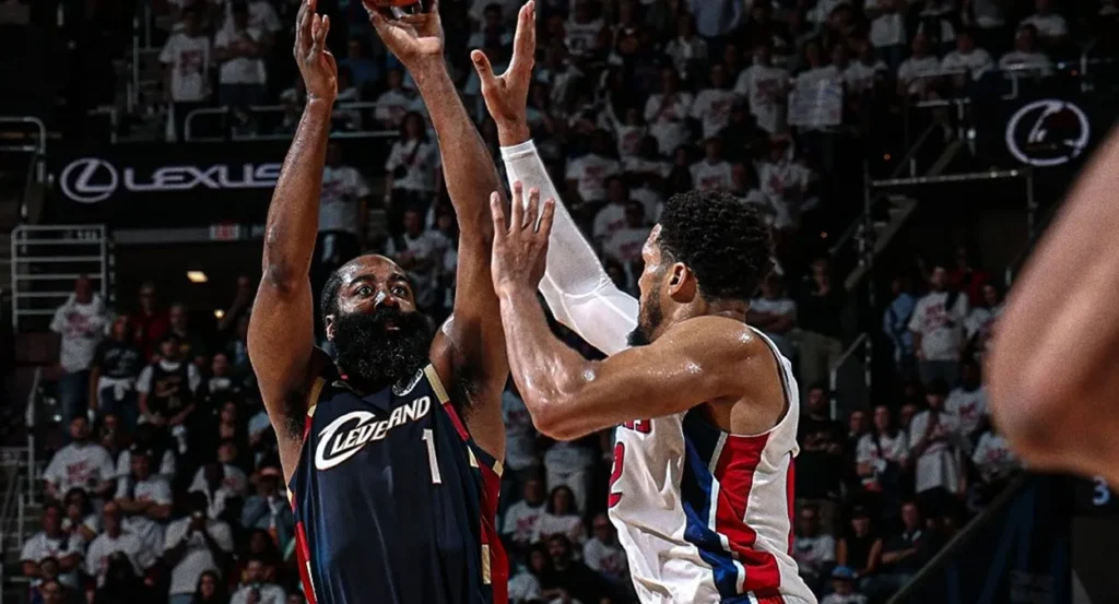 James Harden Cavaliers Pistons