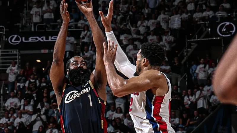 James Harden Cavaliers Pistons