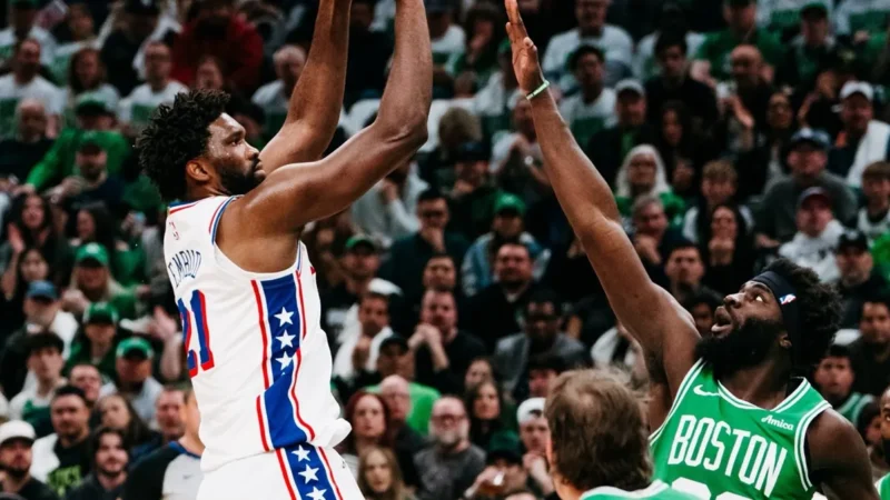 Joel Embiid 76ers Celtics